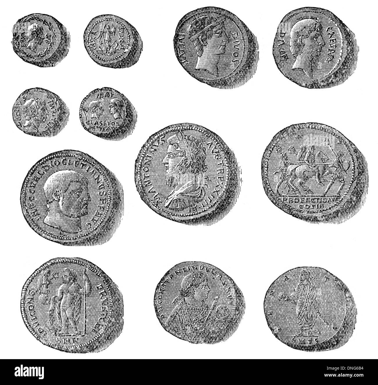 Coin de l'Empire romain, 5e siècle Banque D'Images