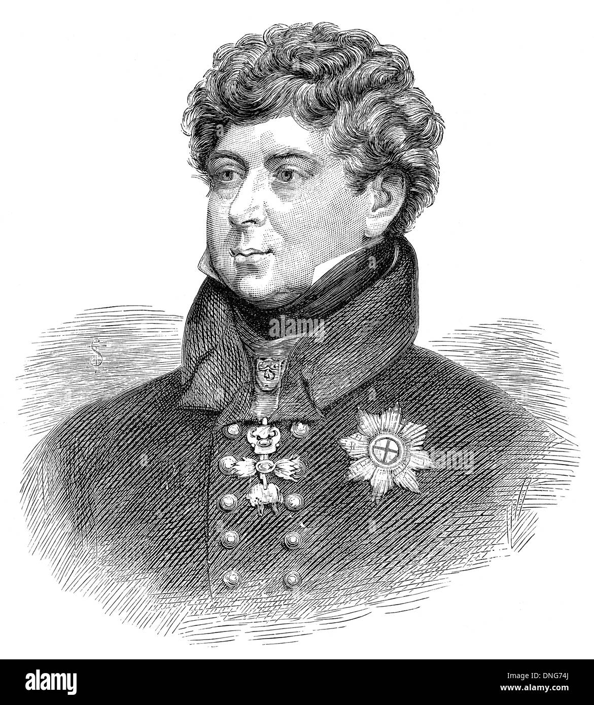 George IV ou George Augustus Frederick, 1762 - 1830, roi du Royaume-Uni de Grande-Bretagne et d'Irlande et roi de Hanovre Banque D'Images