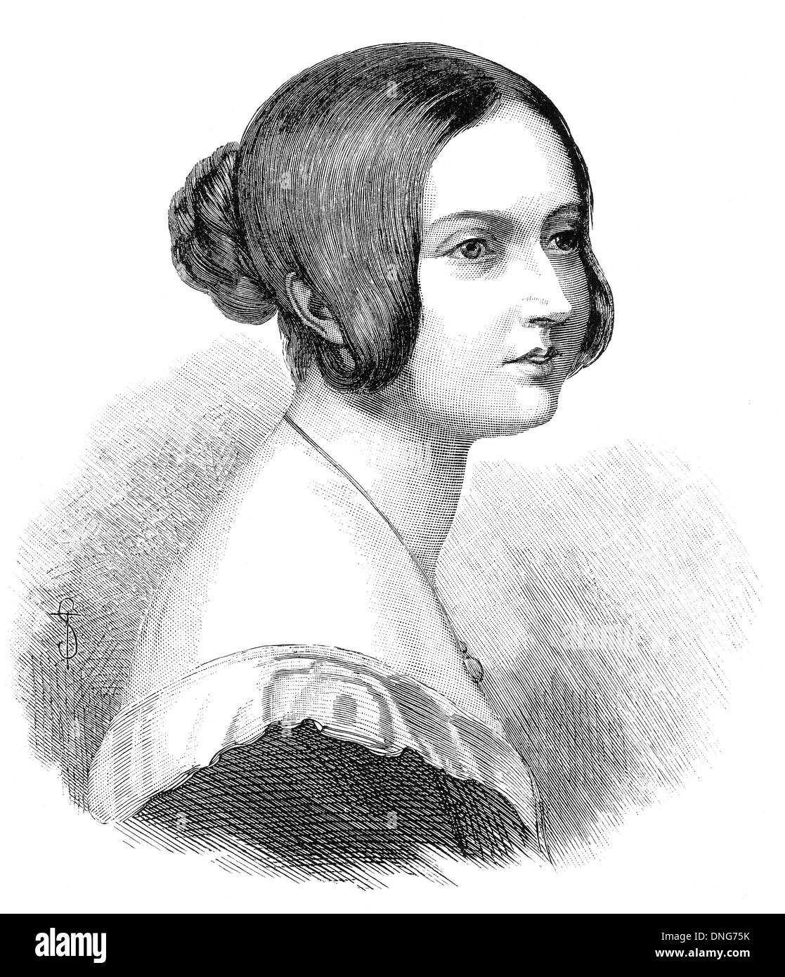 La reine Victoria ou d'Alexandrina Victoria, 1819 - 1901, la Reine du Royaume-Uni de Grande-Bretagne et d'Irlande, impératrice des Indes Banque D'Images