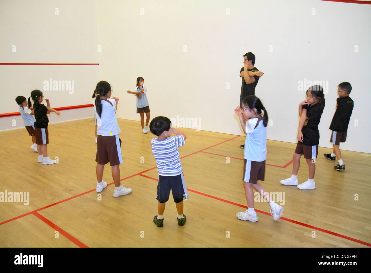 Hong Kong Chine,Hong Kong,Asie,Chinois,Oriental,Île,Centre,Centre de squash de Hong Kong,centre,cour,classe,asiatique Asiatiques immigrants ethniques minorités,a Banque D'Images