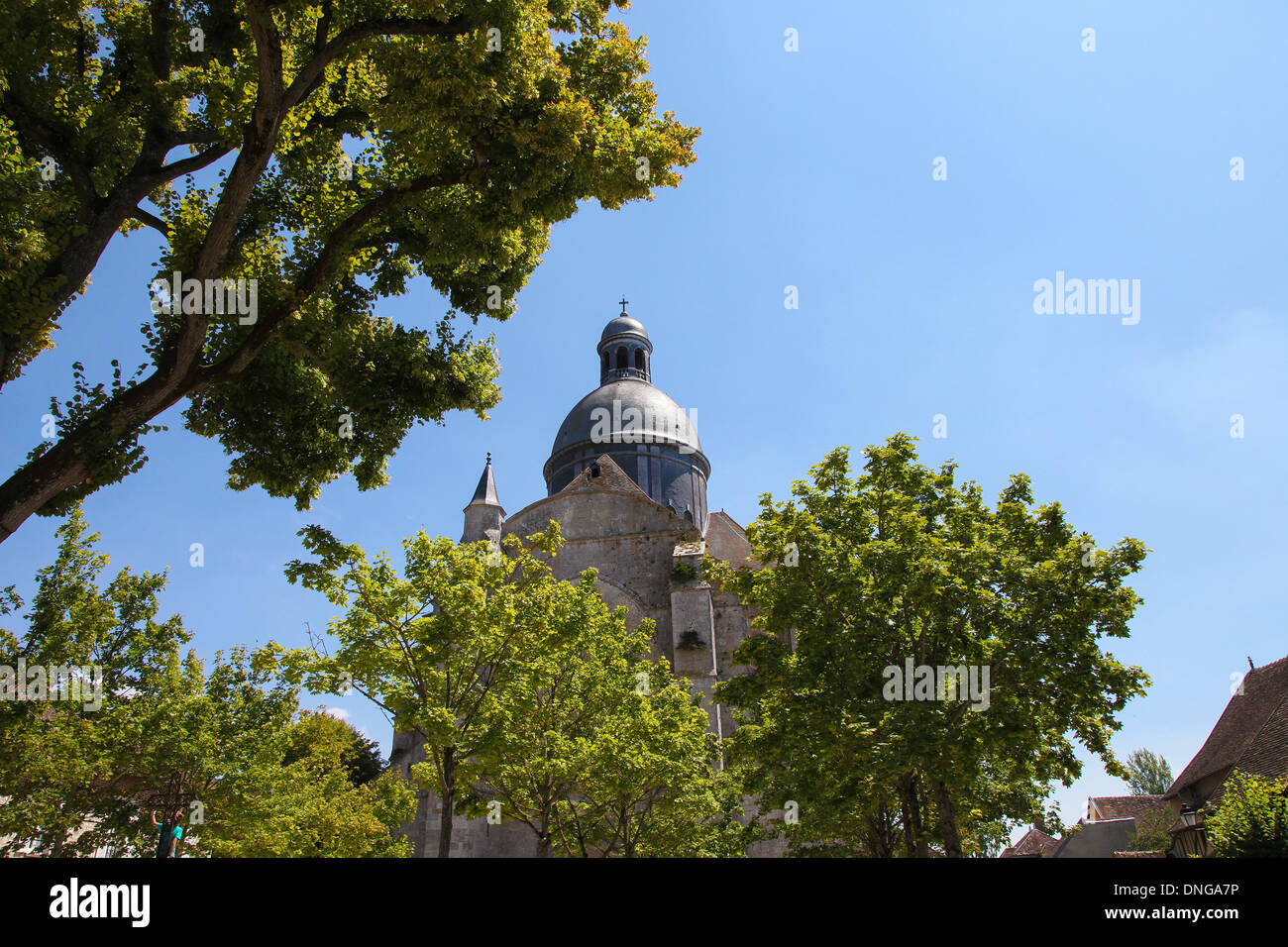 Vue sur le vieux centre de la ville médiévale de Provins, Seine et Marne, Région Parisienne, France. Banque D'Images