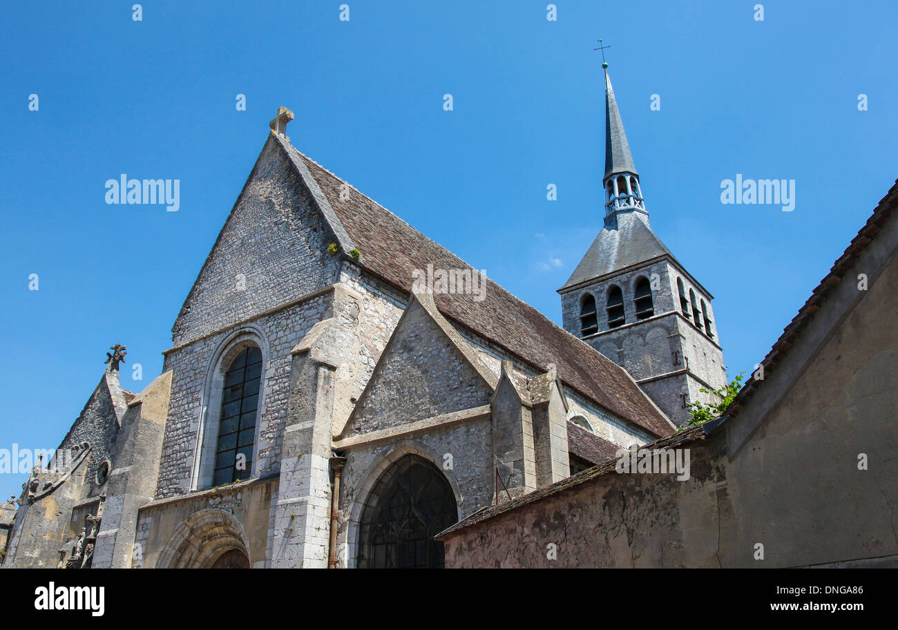 L'église Sainte Croix à Provins cité médiévale, Seine et Marne, Région Parisienne, France. Banque D'Images