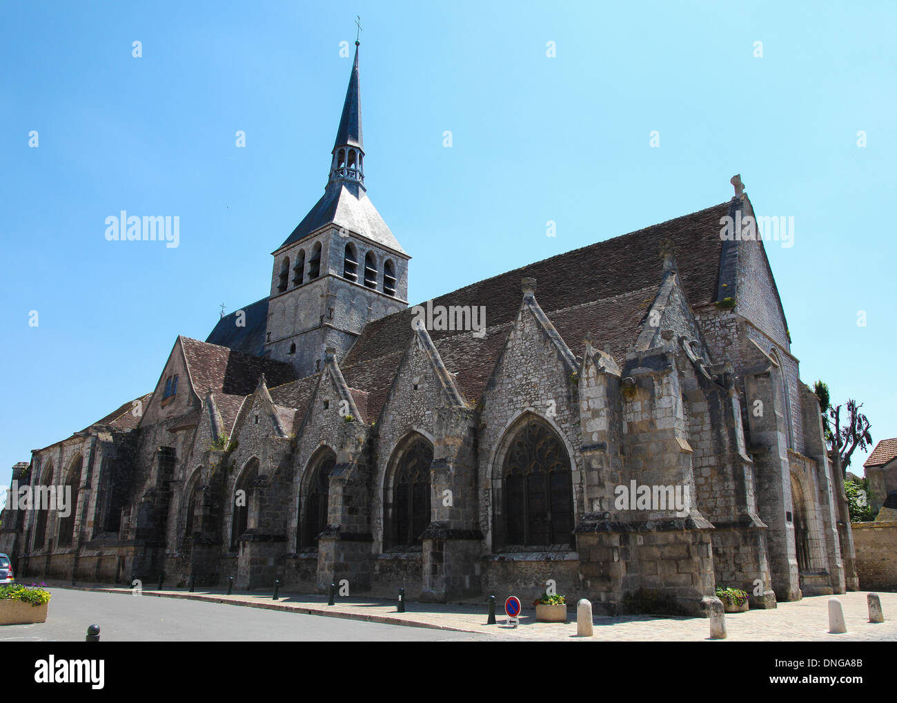 L'église Sainte Croix à Provins cité médiévale, Seine et Marne, Région Parisienne, France. Banque D'Images