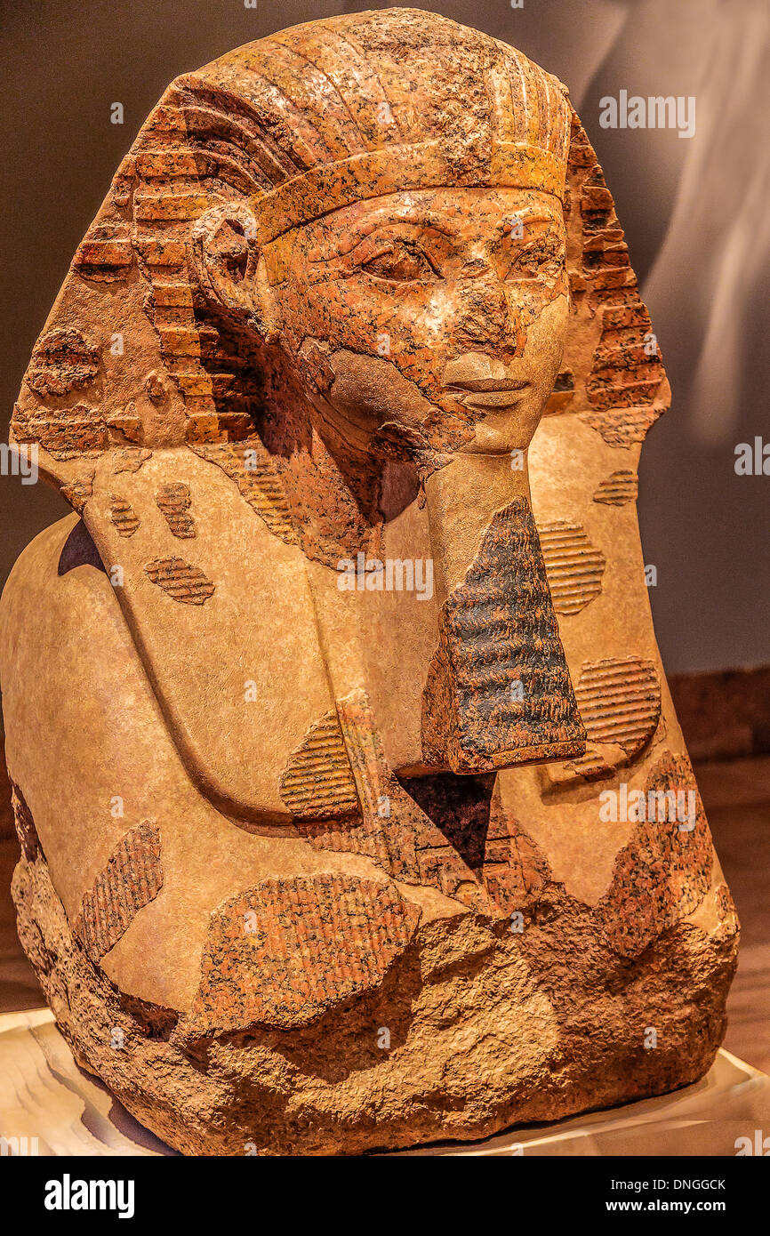 Statue Pharaon Alte aus dem alten Ägypten Banque D'Images