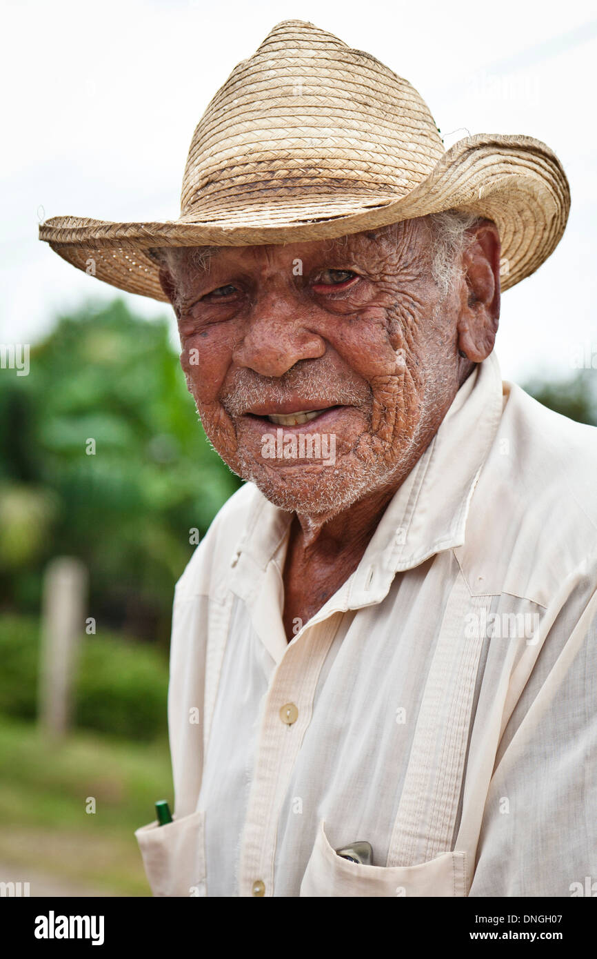 100 ans l'homme à Cuba Banque D'Images