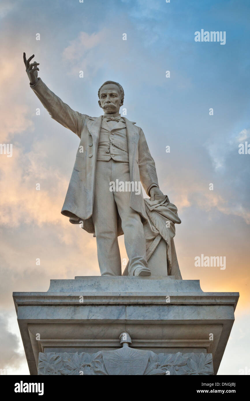 Statue de Jose Marti à Cienfuegos Banque D'Images