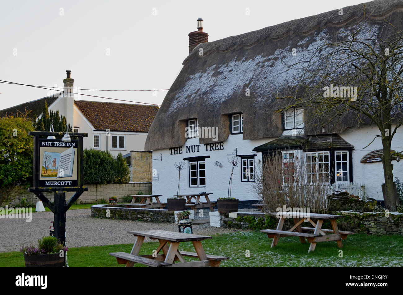 Le Guide Michelin, l'arbre en gastro pub Murcott, Oxfordshire Banque D'Images