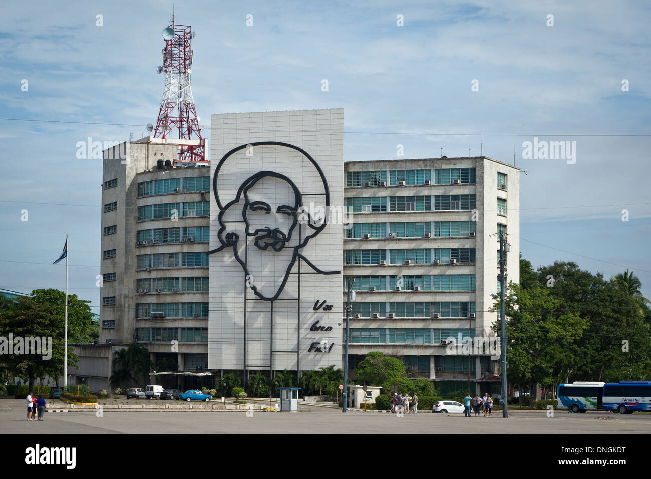 Fidel Castro, la place de la révolution, La Havane Banque D'Images