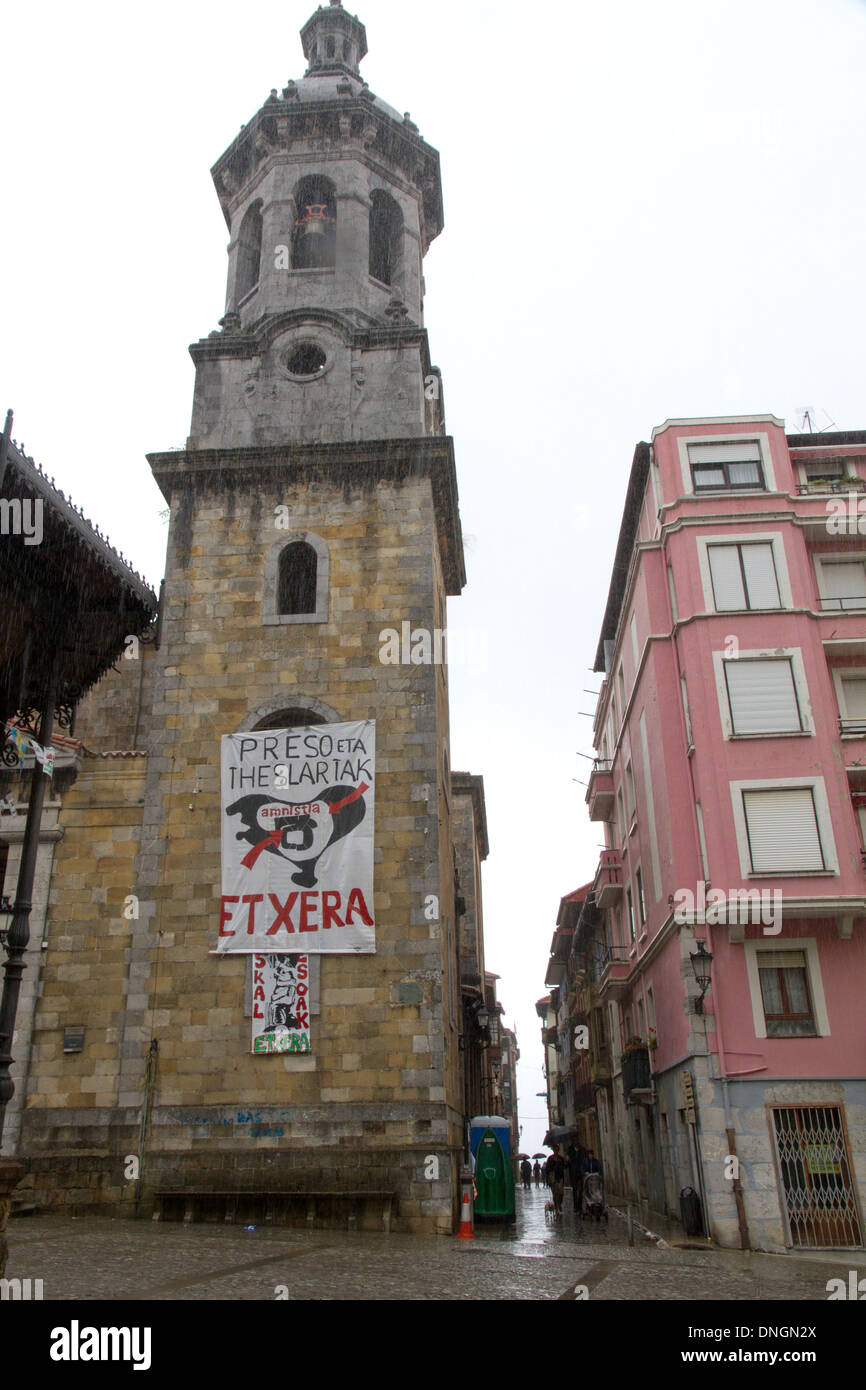 Des slogans en basque Euskara sur mur Pays basque Pays Basque Espagne Europe Banque D'Images