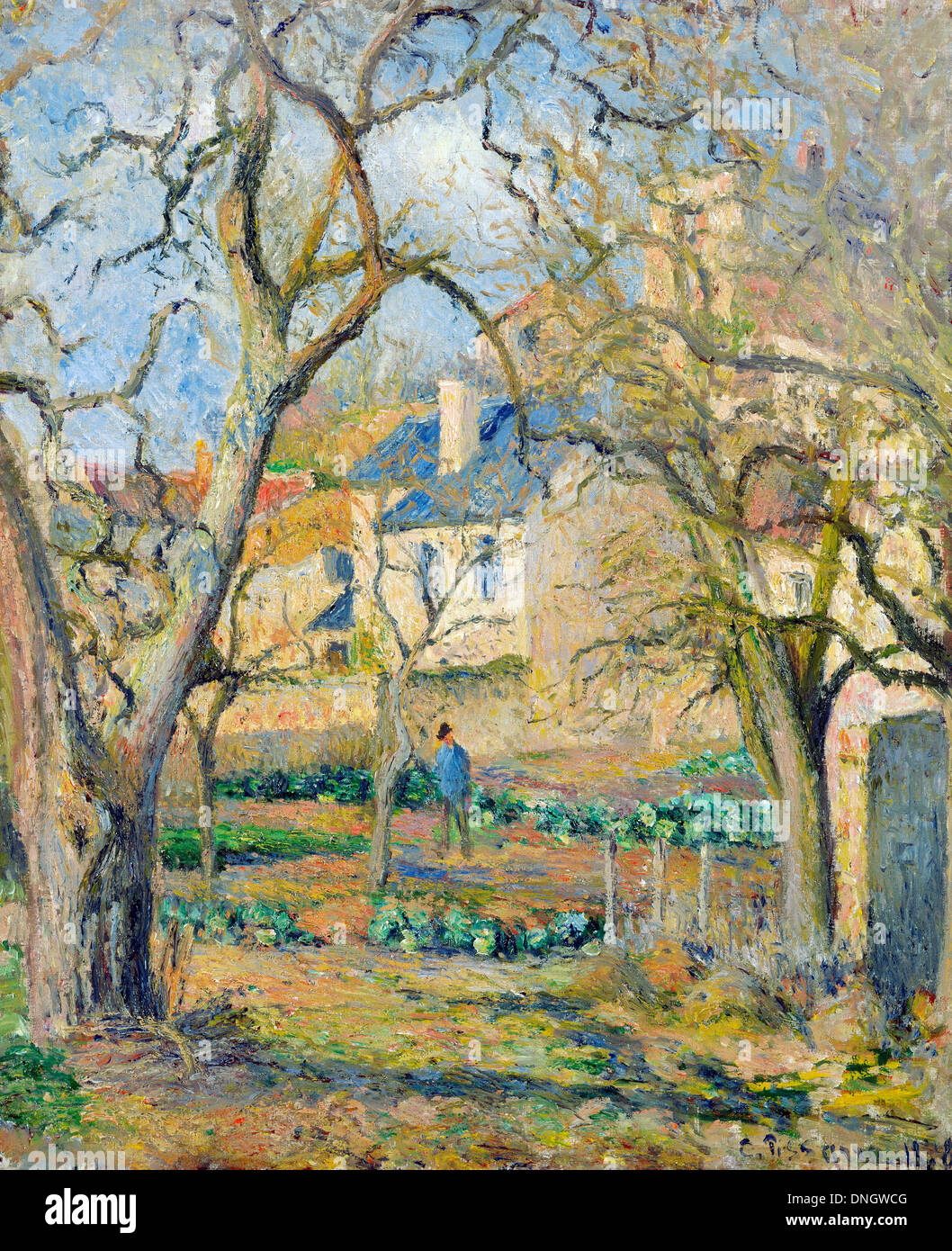 Camille Pissarro, Potager 1878 Huile sur toile. Musée d'Art Bridgestone, Tokyo, Japon. Banque D'Images Camille Pissarro, Potager 1878 Huile sur toile. Musée d'Art Bridgestone, Tokyo, Japon. Banque D'Images