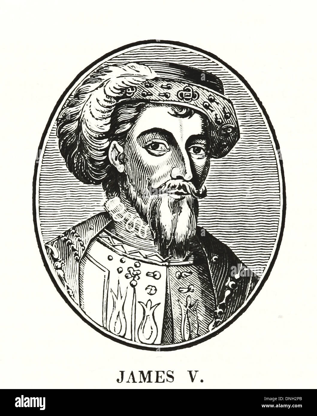 - Jacques V Roi d'Écosse Jacques V (10 avril 1512 - 14 décembre 1542) fut roi d'Écosse à partir de 9 septembre 1513 jusqu'à sa mort Banque D'Images