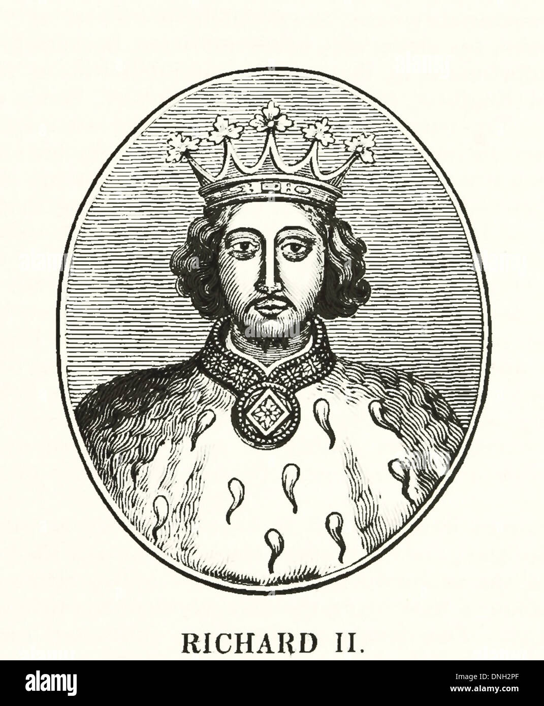 Richard II (6 janvier 1367 - ca. 14 février 1400) fut roi de France de 1377 jusqu'à son renversement en 1399 Banque D'Images
