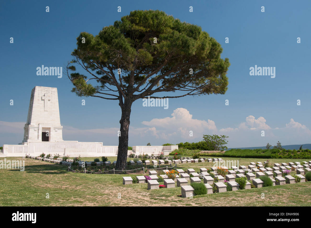 Cimetière militaire des alliés à Lone Pine sur la péninsule de Gallipoli, en Turquie Banque D'Images