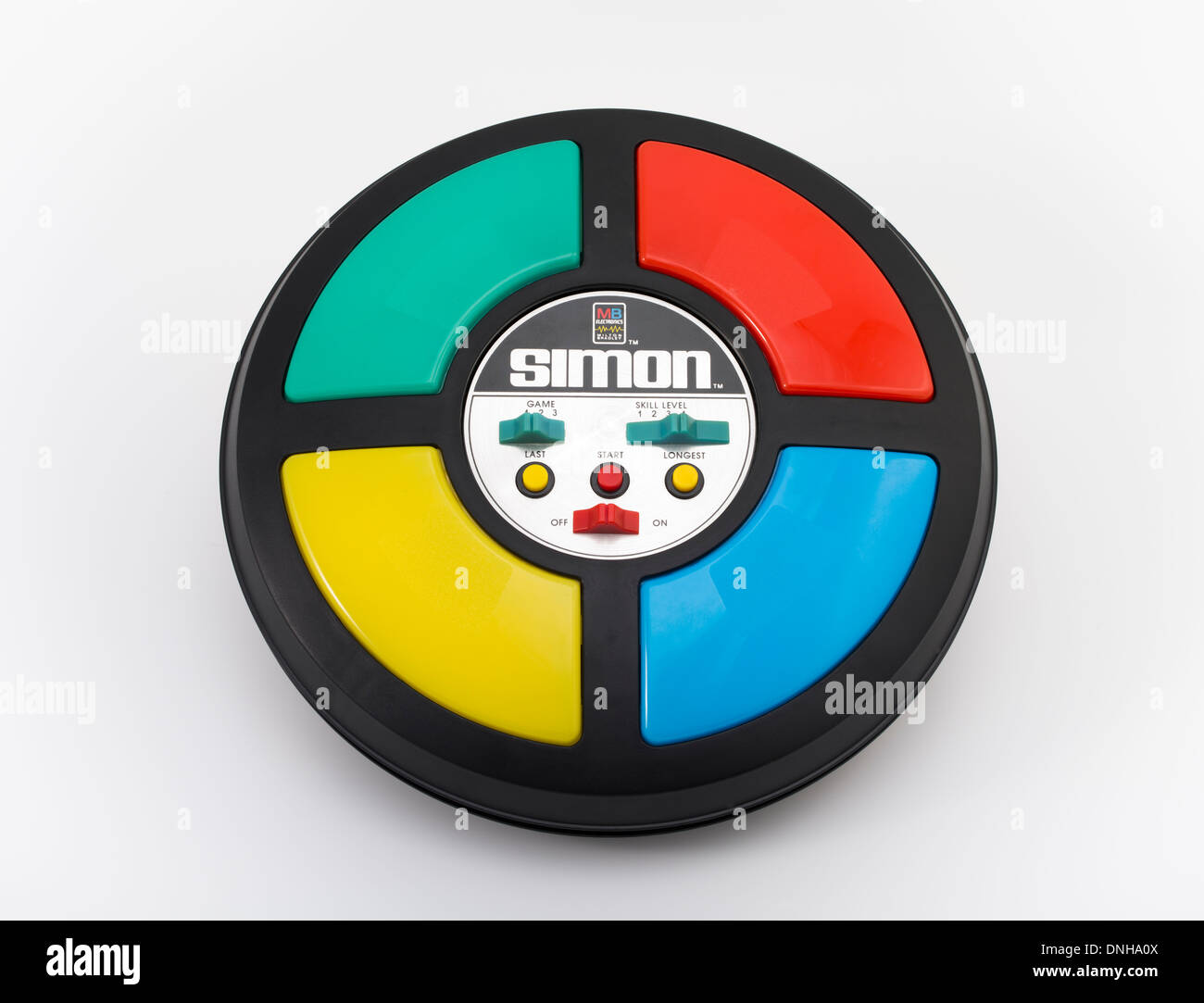 Jeu électronique Simon par Milton Bradley lancé 1978 au Studio 54. L'icône de la culture pop des années 80. Classic Toy Banque D'Images