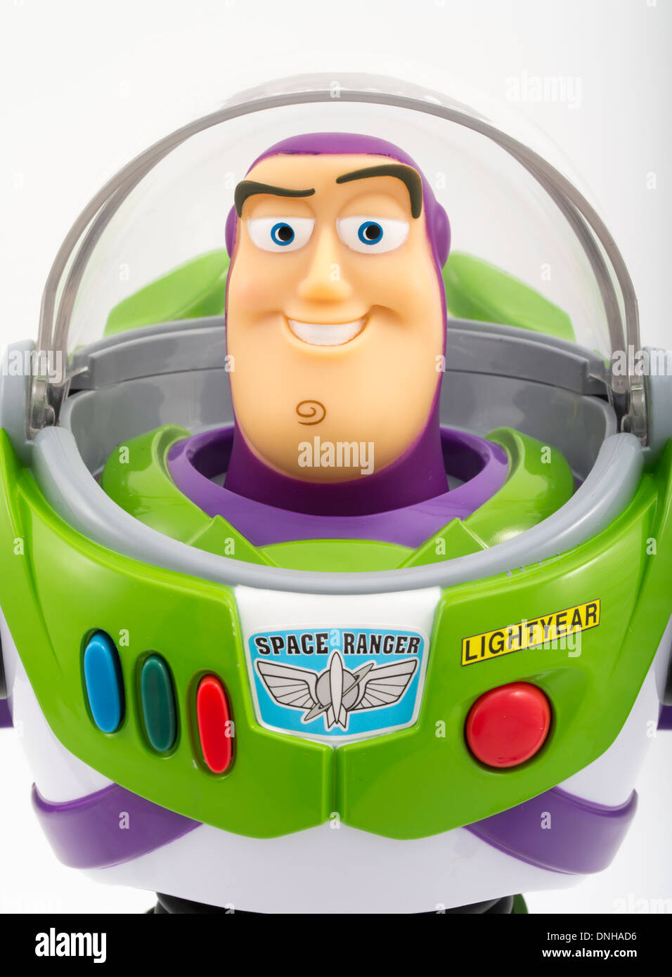 Buzz Lightyear célèbre jouet pour enfants du film Toy Story produit par Thinkway Toys Banque D'Images