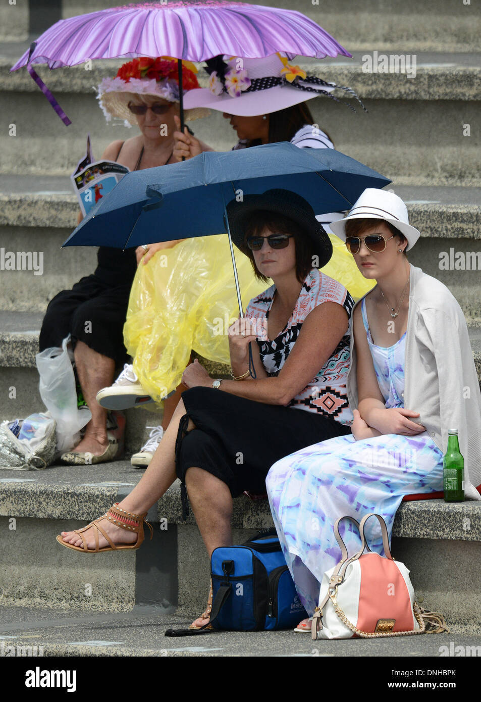 Auckland, Nouvelle-Zélande. Dec 30, 2013. Fans au cours de l'ASB Tennis Classic Journée internationale des femmes 1. ASB Tennis Centre, Auckland, Nouvelle-Zélande. Credit : Action Plus Sport/Alamy Live News Banque D'Images