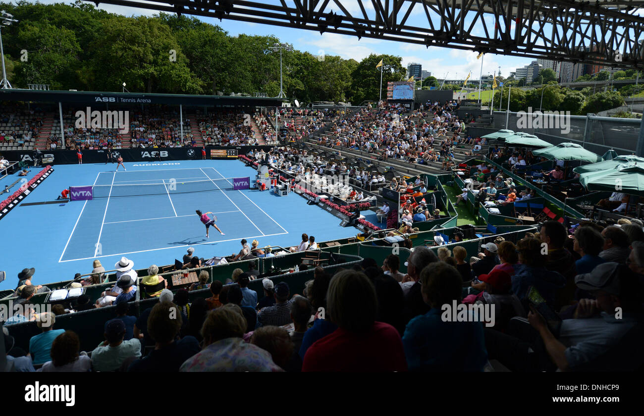 Auckland, Nouvelle-Zélande. Dec 30, 2013. Centre Court le jour 1 de l'ASB Classic Women's International. ASB Tennis Centre, Auckland, Nouvelle-Zélande. Credit : Action Plus Sport/Alamy Live News Banque D'Images