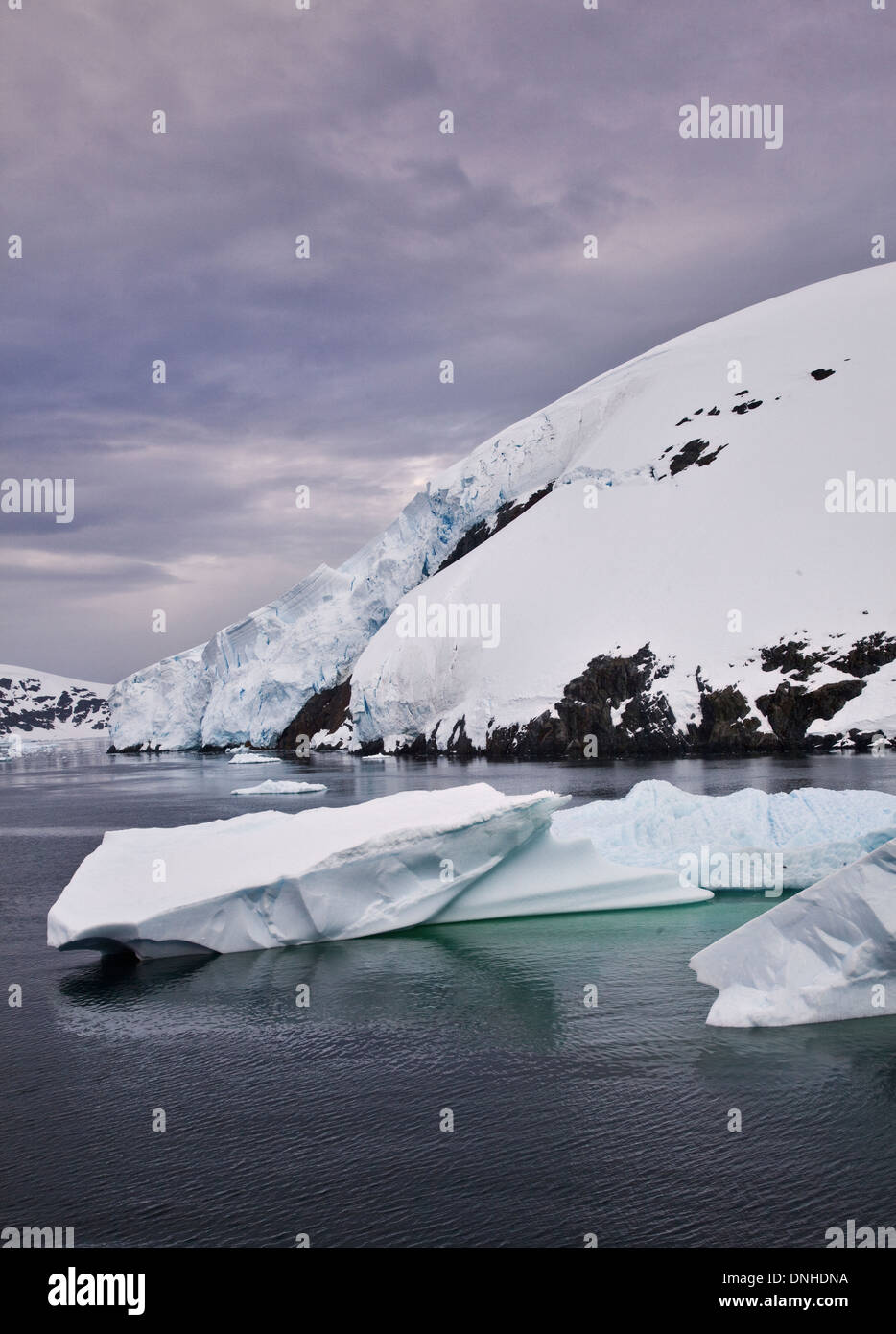 Des icebergs dans le détroit de Gerlache, Péninsule Antarctique Banque D'Images