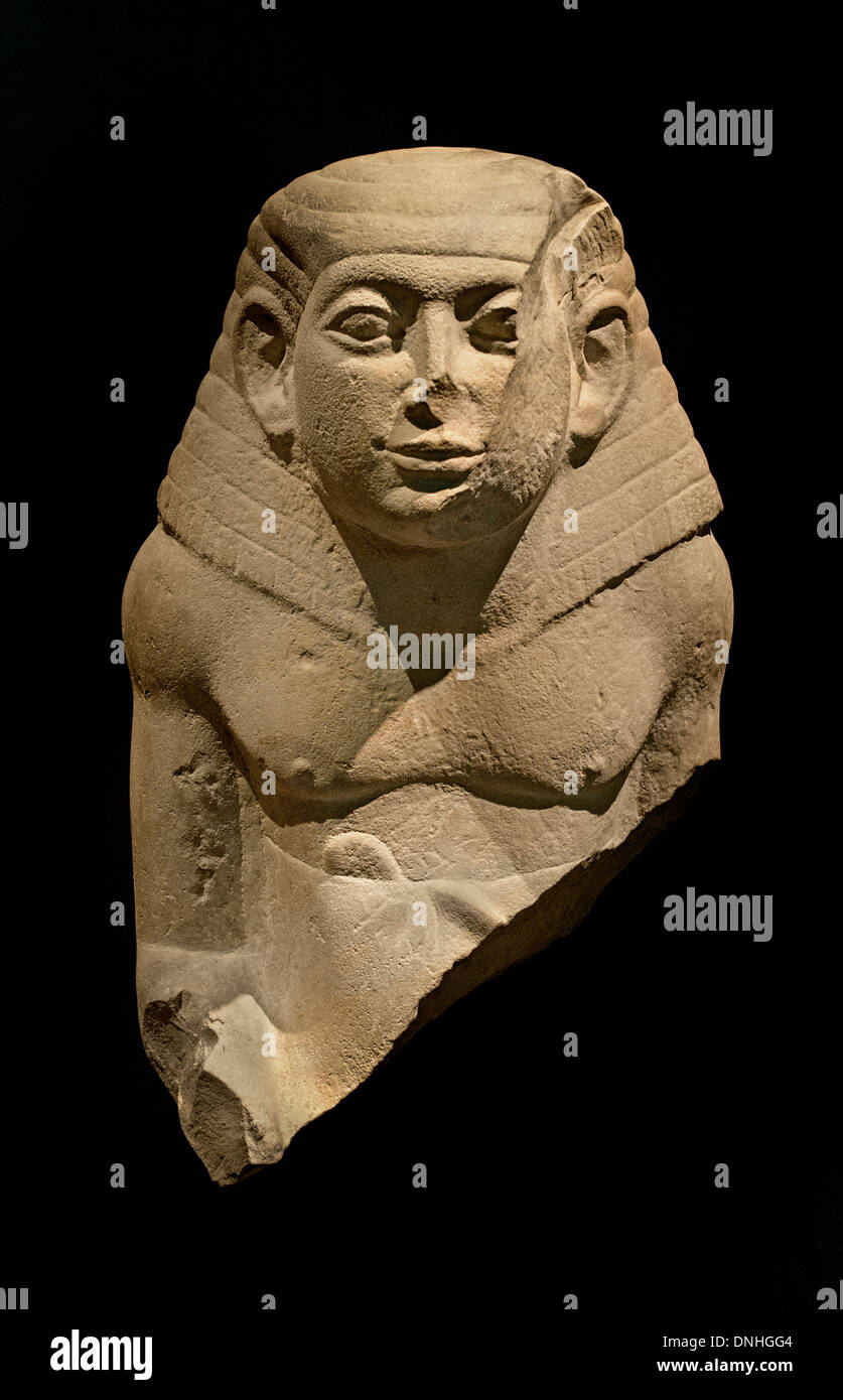 Partie supérieure d'une dynastie de la figure accroupie 13 1750 BC Egypte Egyptian Banque D'Images