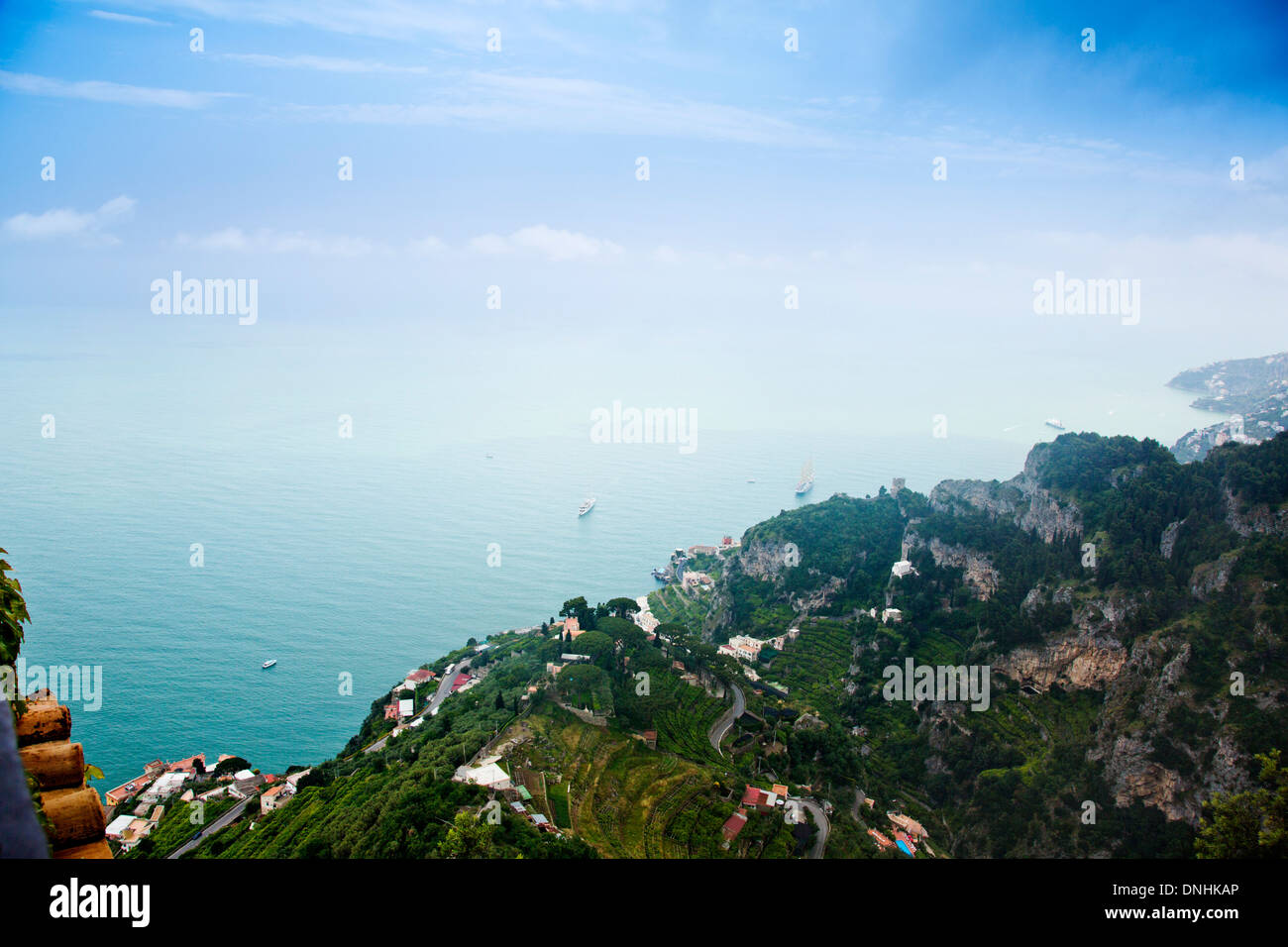 Sur la mer de la Villa Cimbrone, Ravello, Province de Salerne, Campanie, Italie Banque D'Images