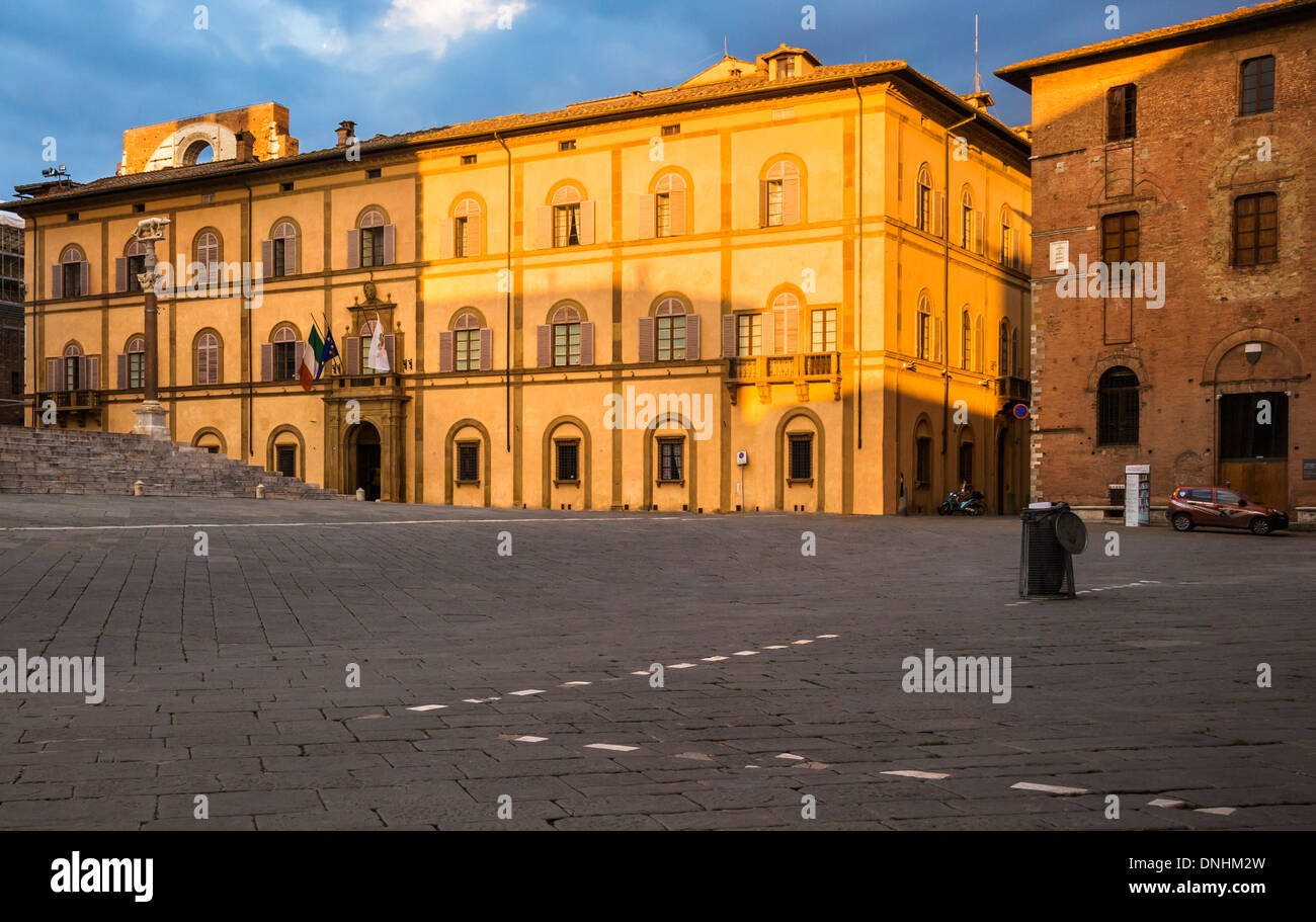 Façade d'un édifice du patrimoine, Sienne, Province de Sienne, Toscane, Italie Banque D'Images