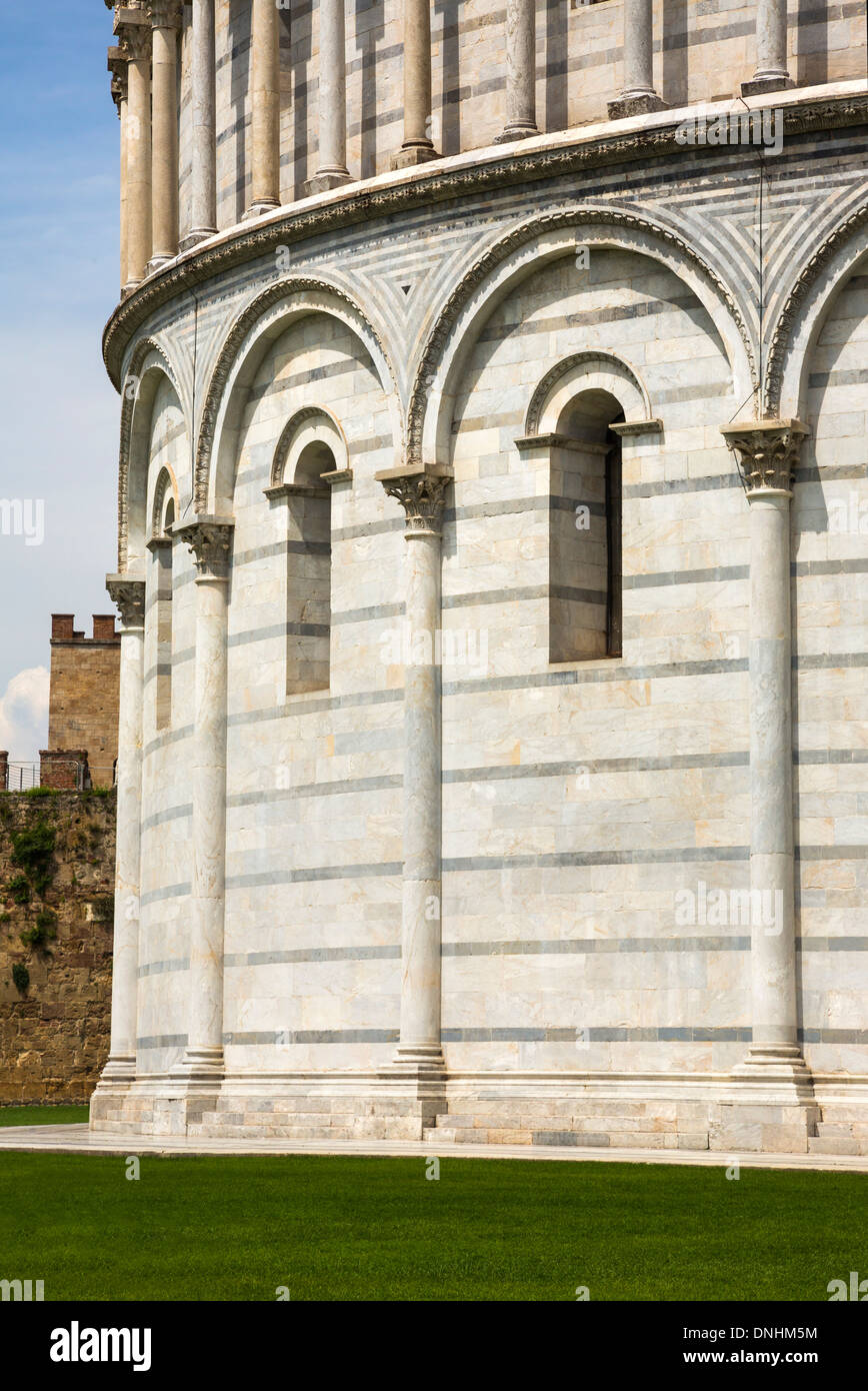 Baptistère de Saint-Jean, la Piazza dei Miracoli, Pisa, Toscane, Italie Banque D'Images