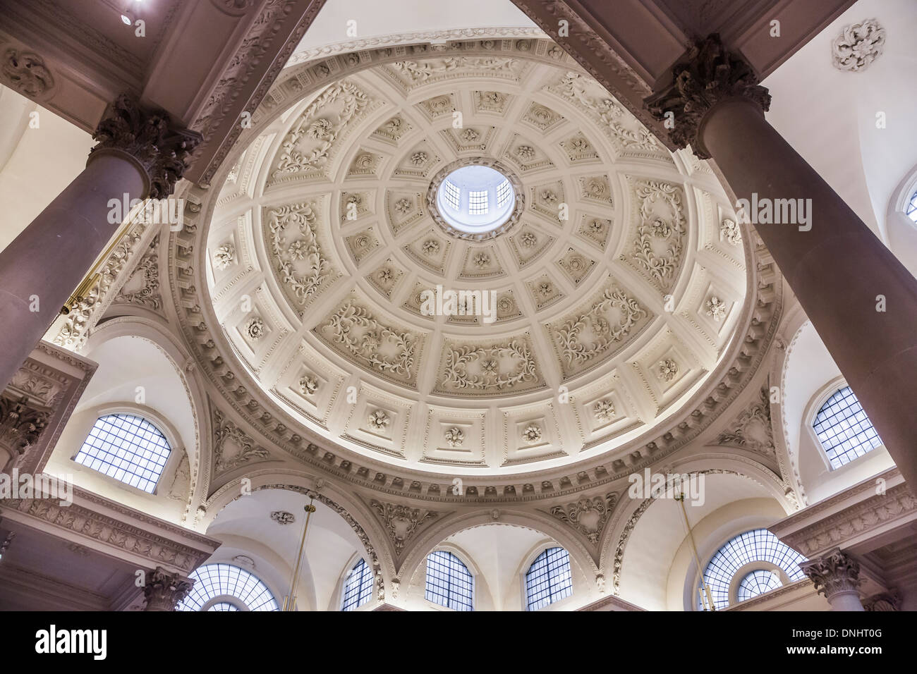 L'église de St Stephen Walbrook dans la ville de Londres, avec Dome par Sir Christopher Wren Banque D'Images