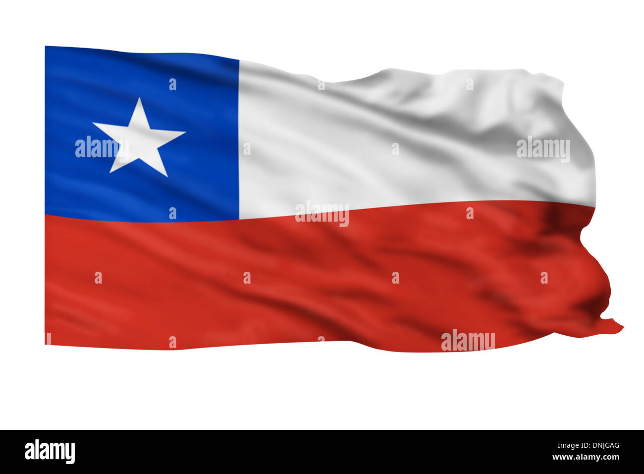 Pavillon du Chili de haut vol dans le ciel. Banque D'Images