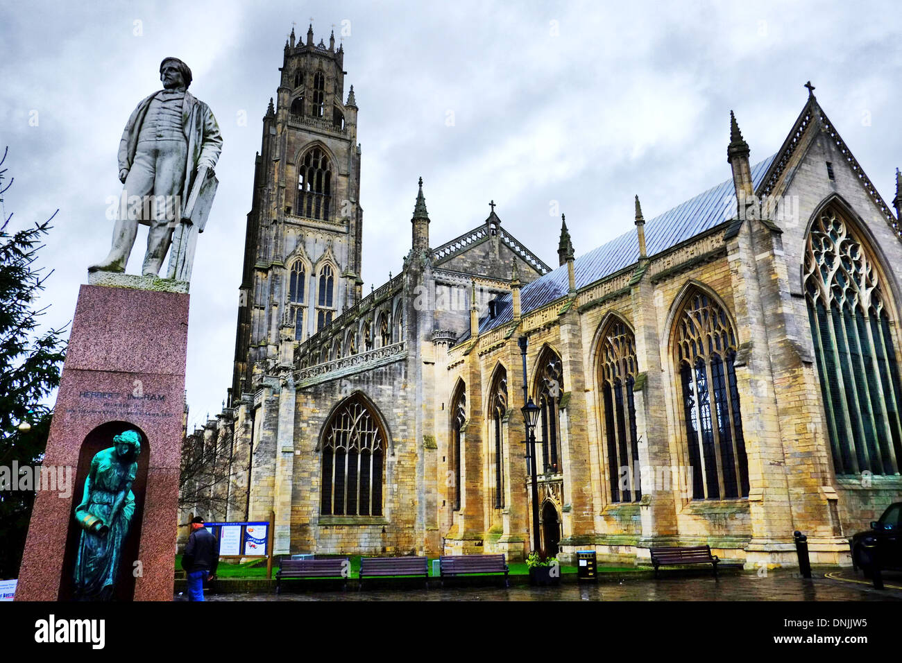 Boston stump ou Eglise St Botolph Wormgate Boston Lincolnshire Angleterre GO UK EU Europe Banque D'Images