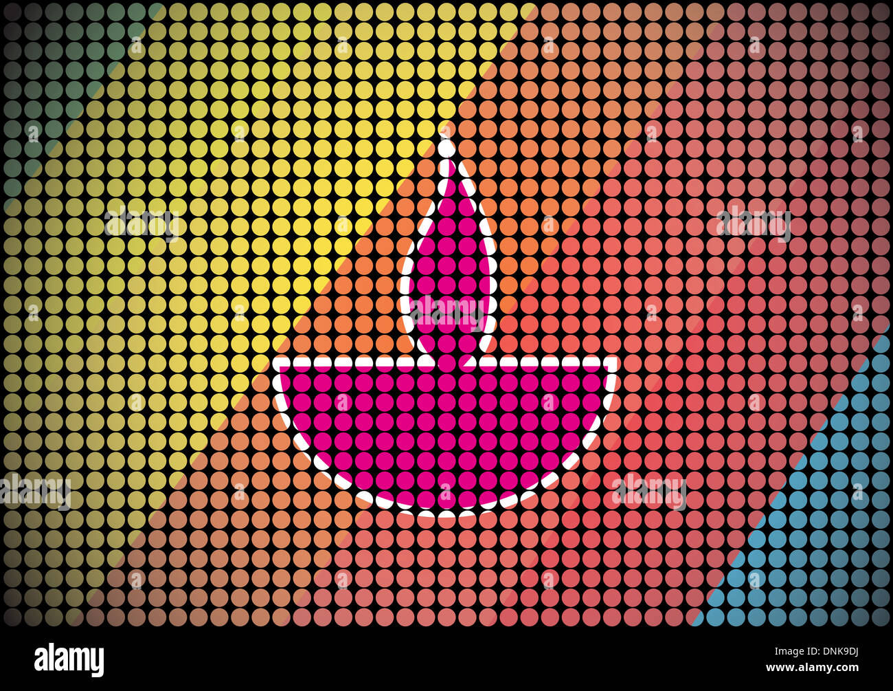 Lampe à huile Diwali isolé sur fond à motifs Banque D'Images