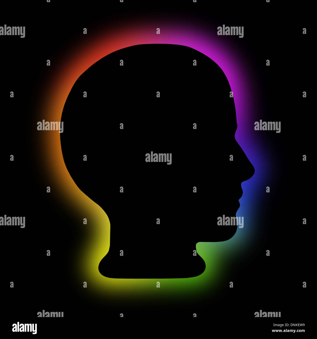 Aura peut-être. Tête de profil. Banque D'Images