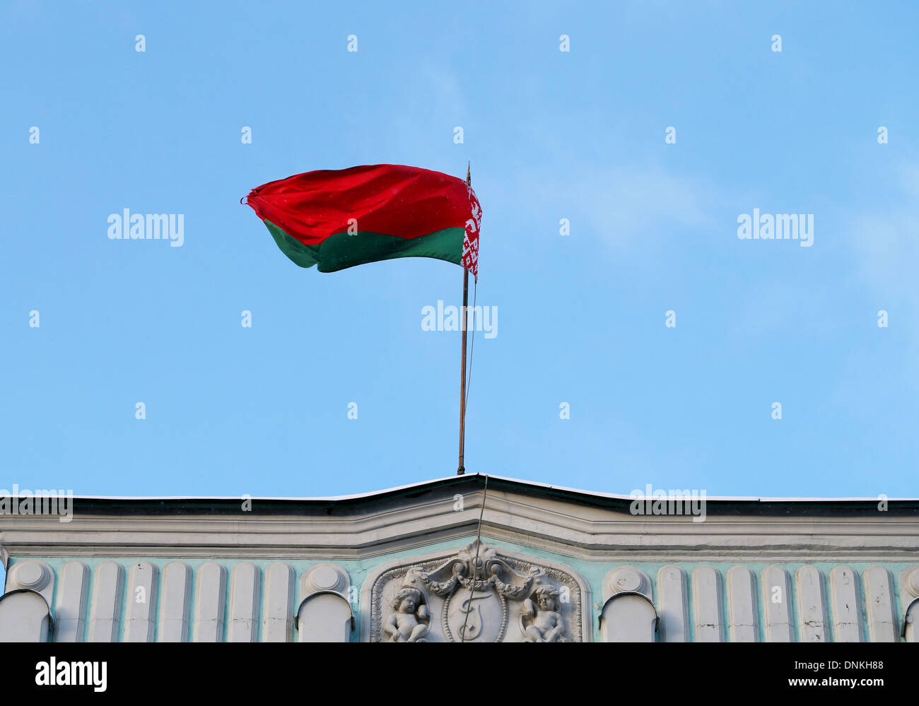 Drapeau biélorusse Banque D'Images