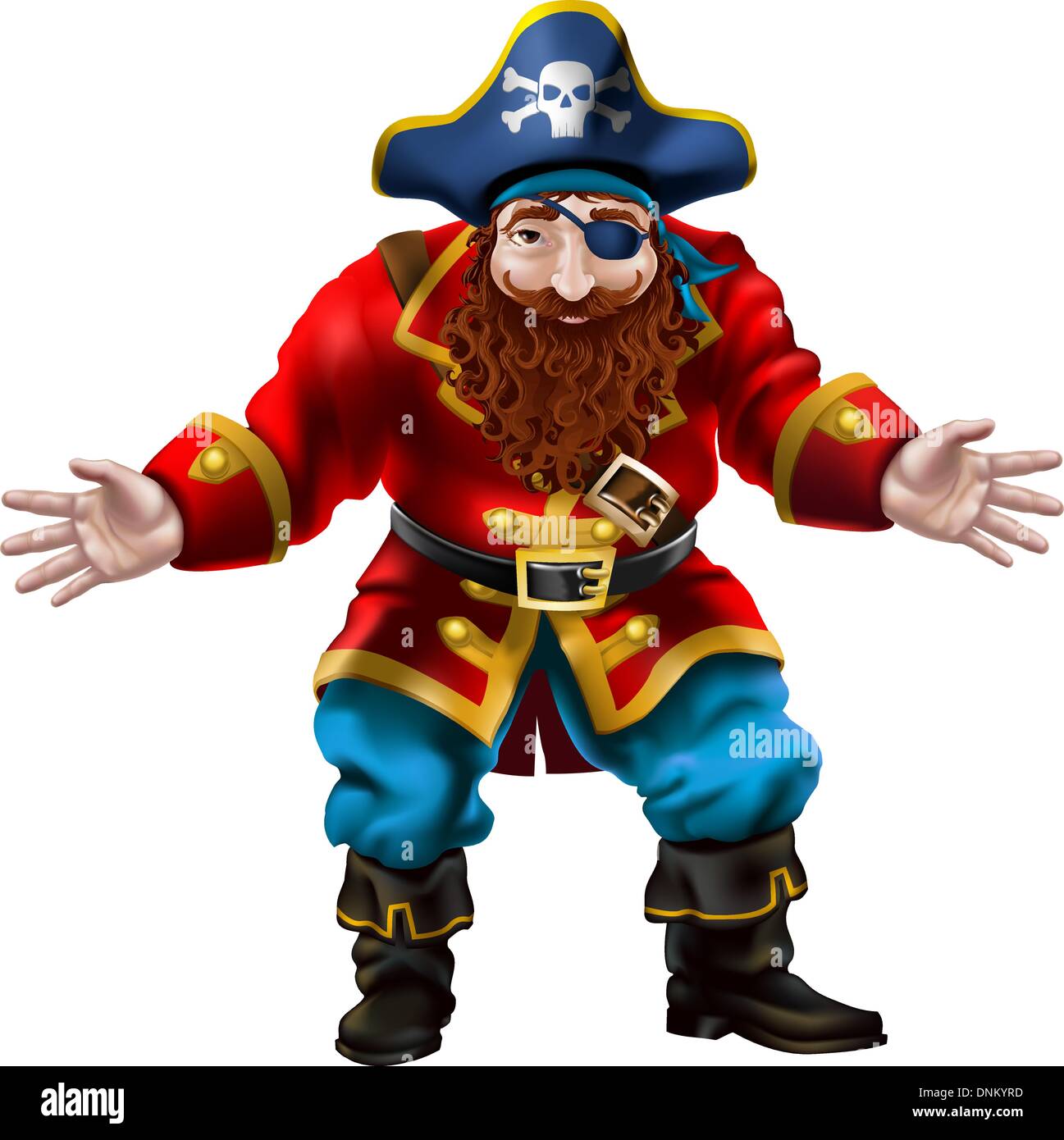 Illustration d'un personnage pirate Illustration de Vecteur