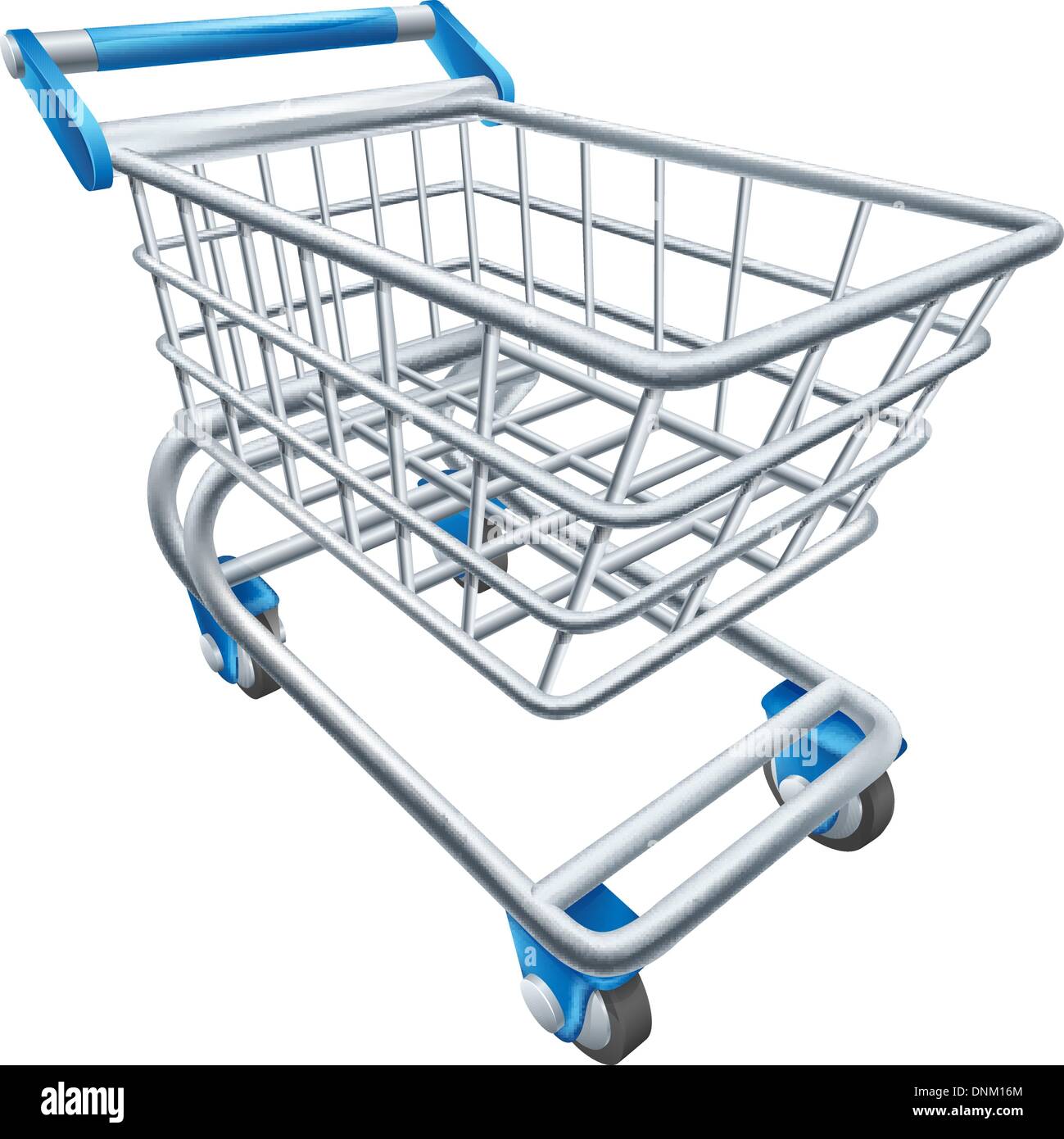 Une illustration d'un supermarché fil panier chariot ou panier Illustration de Vecteur