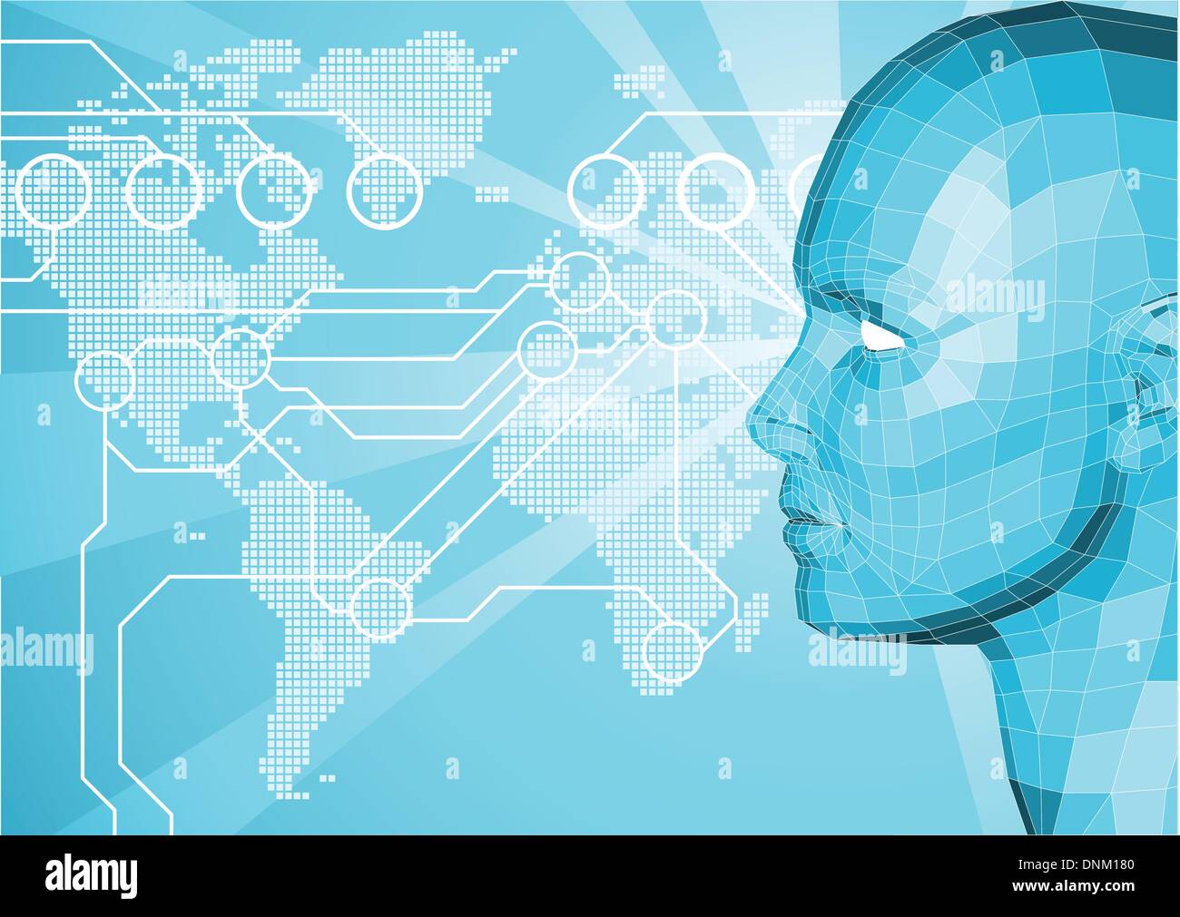 Arrière-plan d'entreprise de la face et de la carte du monde en arrière-plan. World Travel, la communication ou la notion de réseau internet Illustration de Vecteur