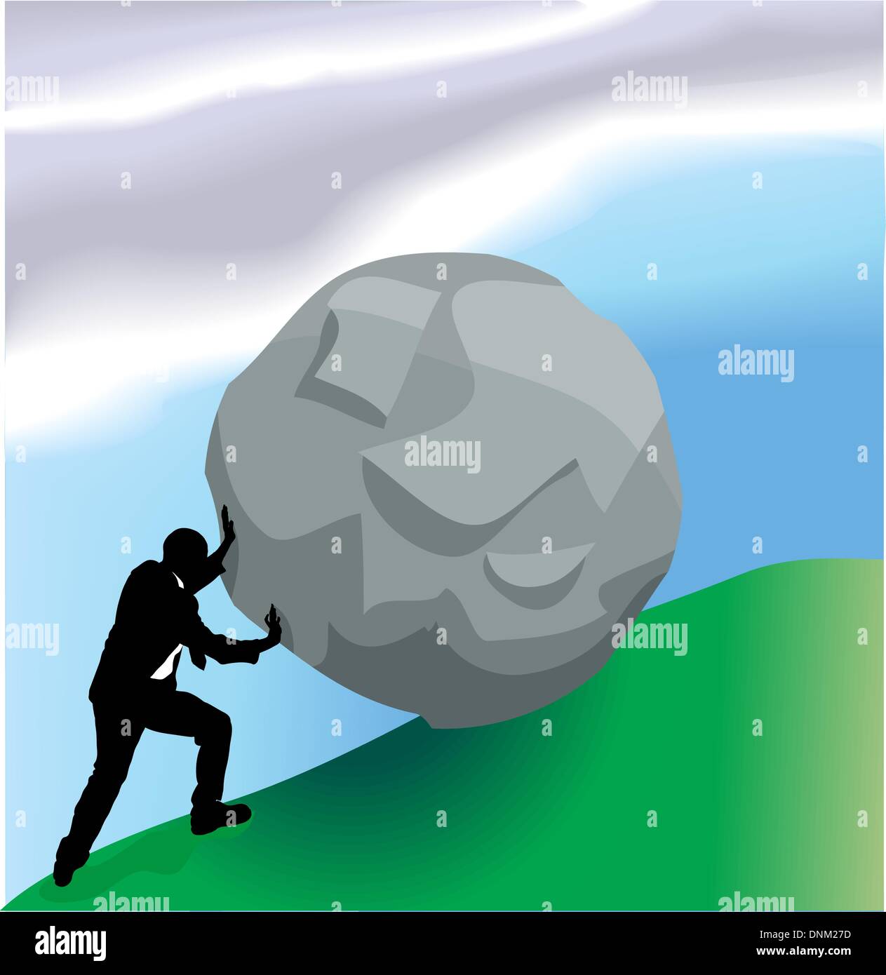 Pièce conceptuelle, une tâche très difficile en affaires Illustration de Vecteur