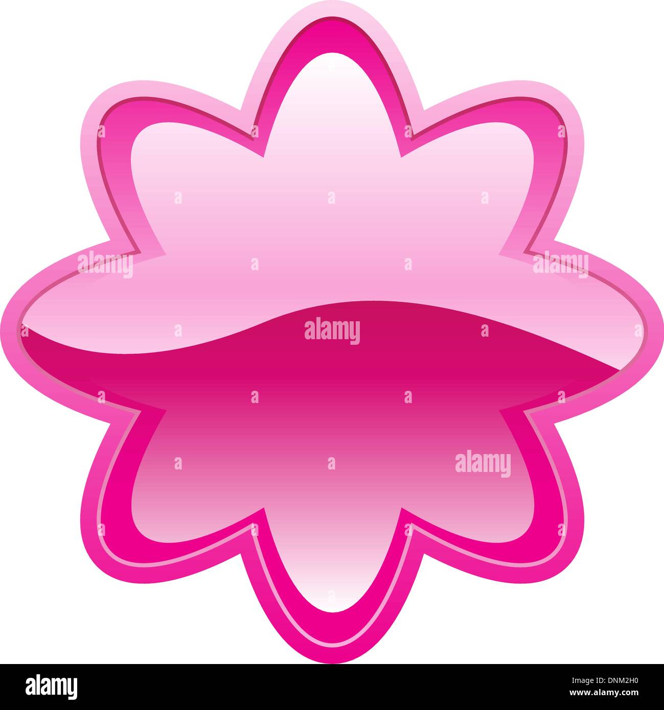 Illustration d'un bouton en forme de fleur rose Illustration de Vecteur