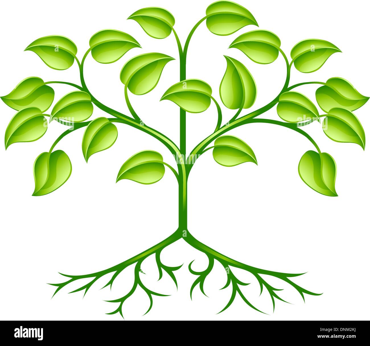 Un élément de design vert arbre stylisé symbolisant la croissance, la nature ou l'environnement Illustration de Vecteur