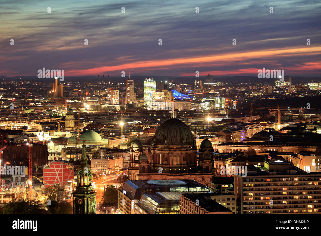 Berlin, Allemagne, en vue de l'Alexanderplatz à l'ouest Banque D'Images