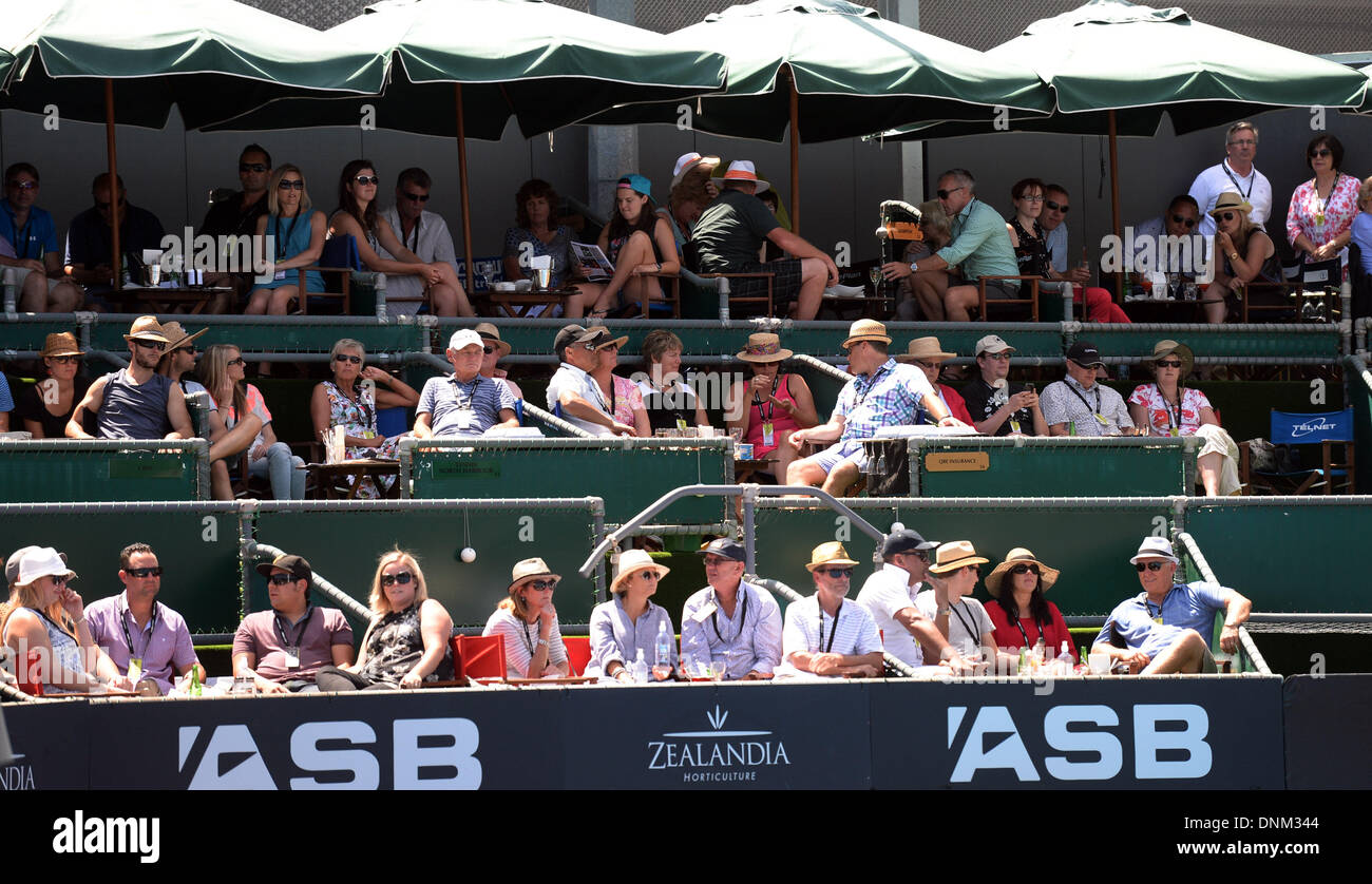 Auckland, Nouvelle-Zélande. 09Th Jan, 2014. Tennis fans au jour 4 de l'ASB Classic Women's International. ASB Tennis Centre, Auckland : l'action de Crédit Plus Sport/Alamy Live News Banque D'Images