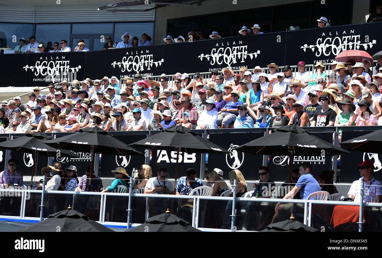 Auckland, Nouvelle-Zélande. 09Th Jan, 2014. Tennis fans au jour 4 de l'ASB Classic Women's International. ASB Tennis Centre, Auckland : l'action de Crédit Plus Sport/Alamy Live News Banque D'Images