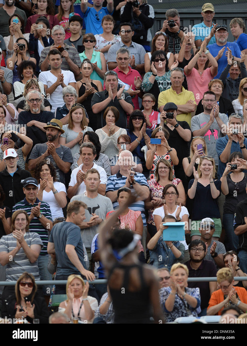 Auckland, Nouvelle-Zélande. 09Th Jan, 2014. Tennis fans au jour 4 de l'ASB Classic Women's International. ASB Tennis Centre, Auckland : l'action de Crédit Plus Sport/Alamy Live News Banque D'Images