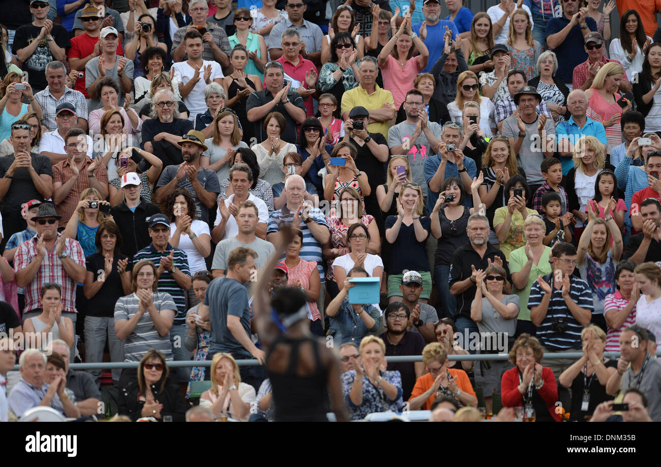 Auckland, Nouvelle-Zélande. 09Th Jan, 2014. Tennis fans au jour 4 de l'ASB Classic Women's International. ASB Tennis Centre, Auckland : l'action de Crédit Plus Sport/Alamy Live News Banque D'Images