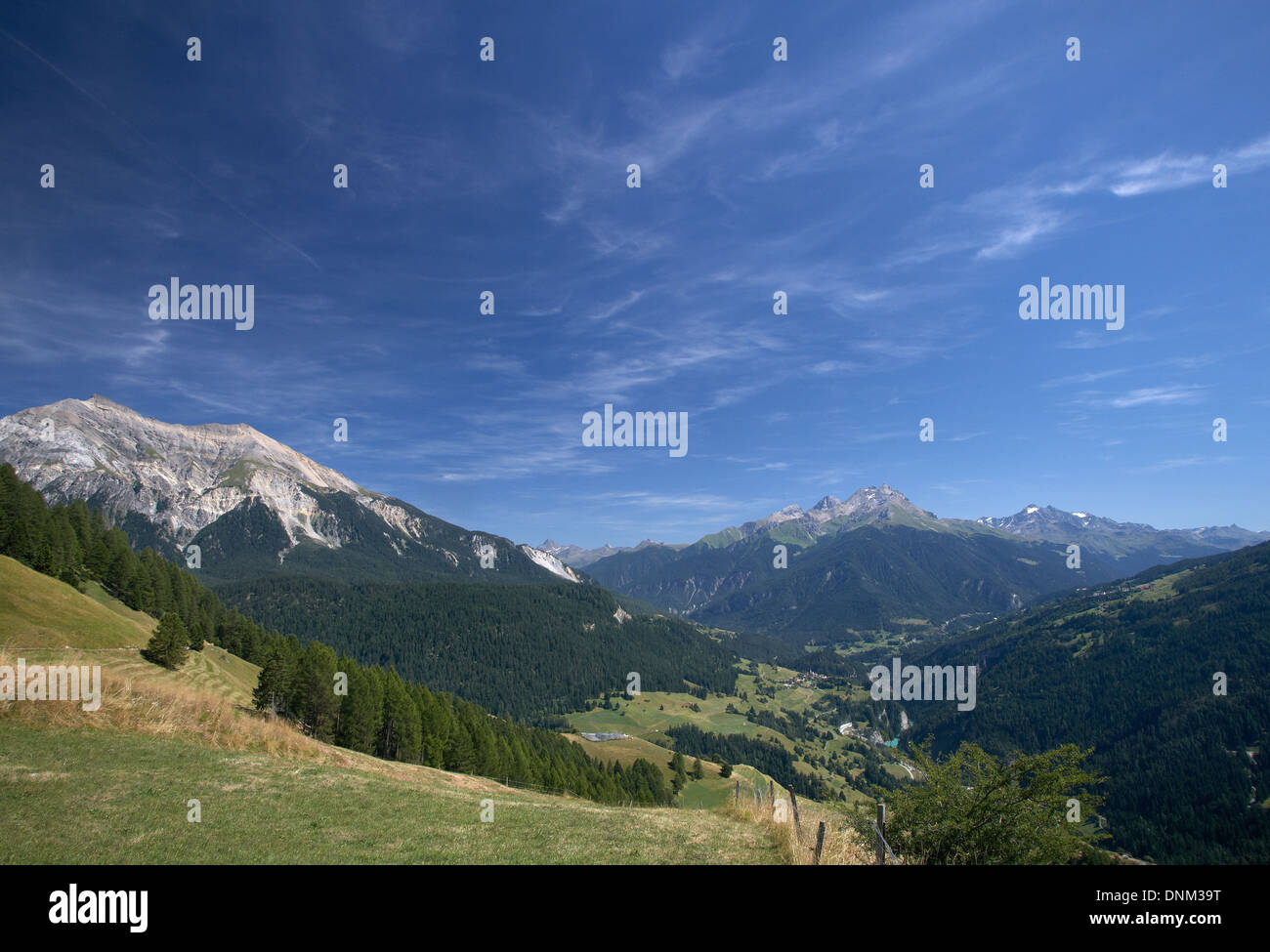 Lain, Suisse, à au sud-est dans la vallée de l'Albula Banque D'Images