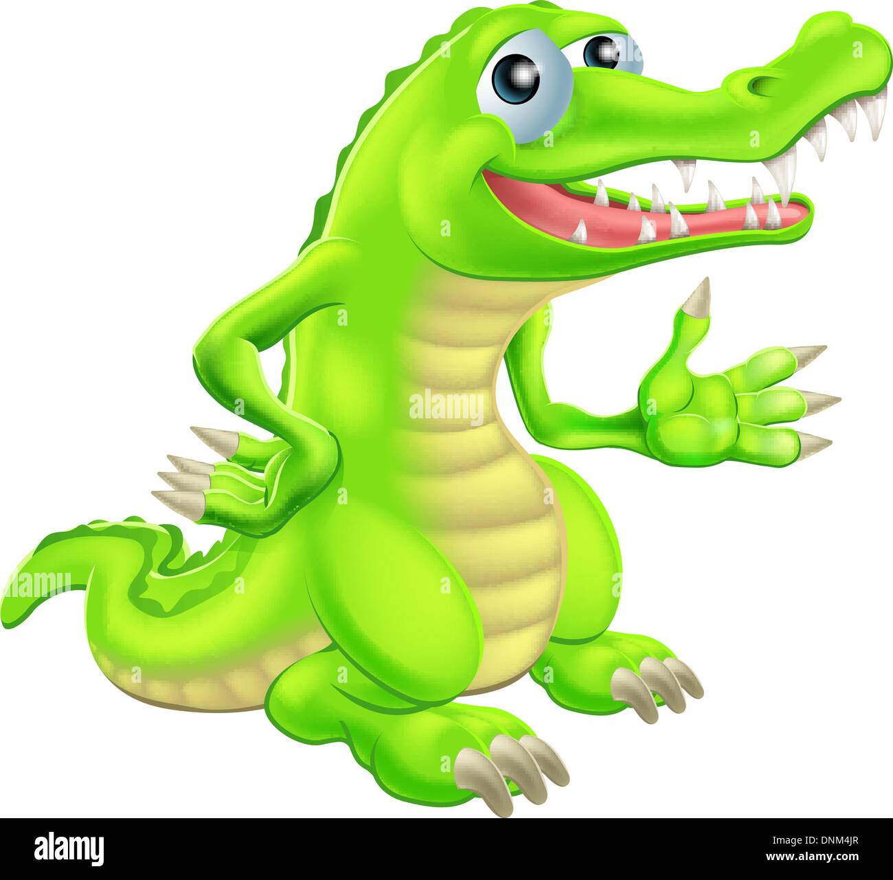 Illustration d'un dessin animé ou alligator crocodile ou caractère mascot Illustration de Vecteur