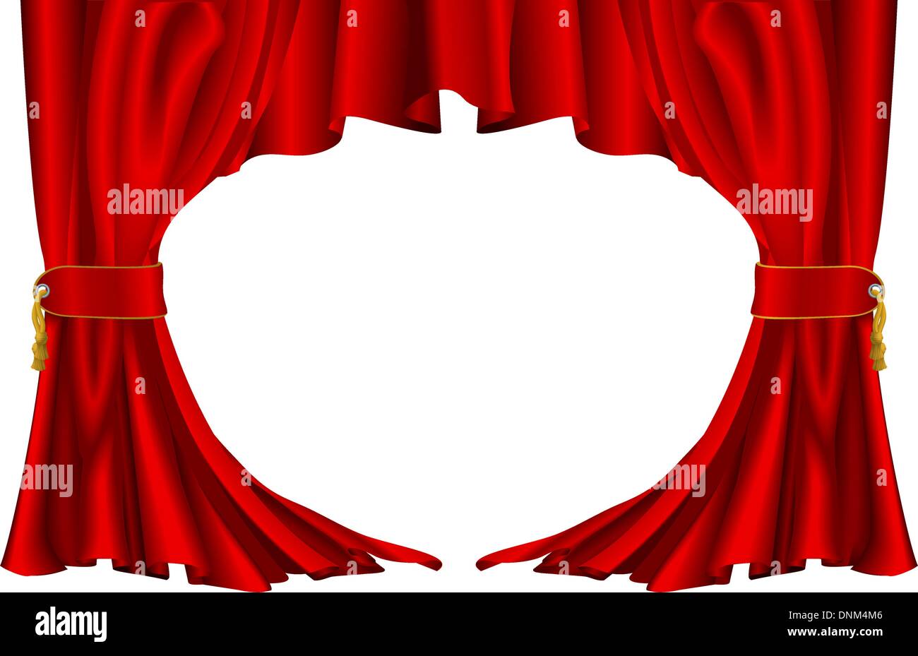 Une illustration d'une paire de rideaux de style théâtre rouge Illustration de Vecteur