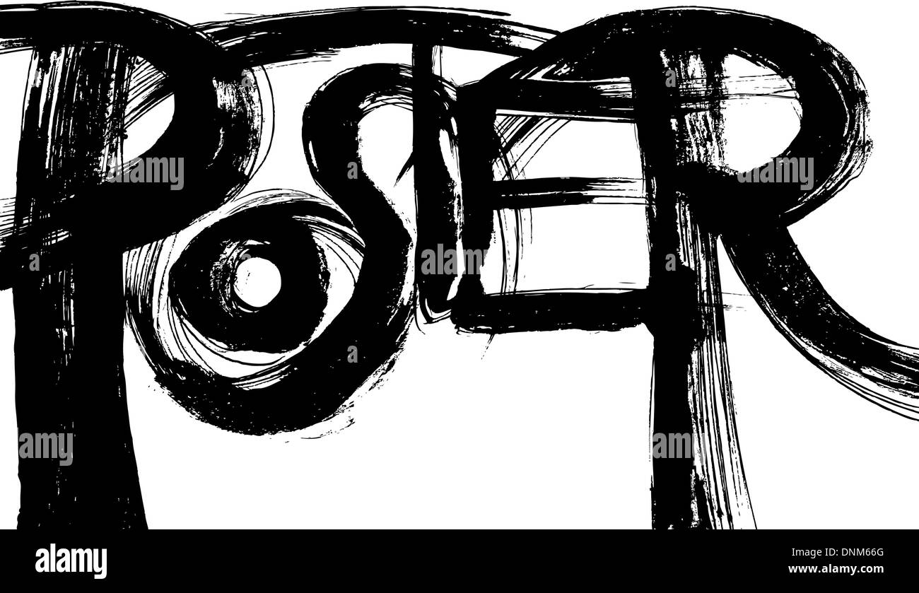 Enseigne-affiche illustration graphique Illustration de Vecteur