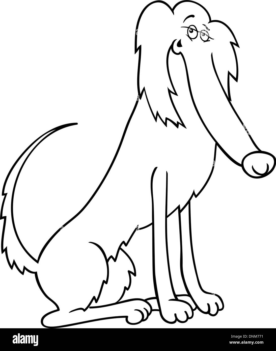 Cartoon Illustration de pure race, de drôles de chien Setter Irlandais Coloring Book Illustration de Vecteur