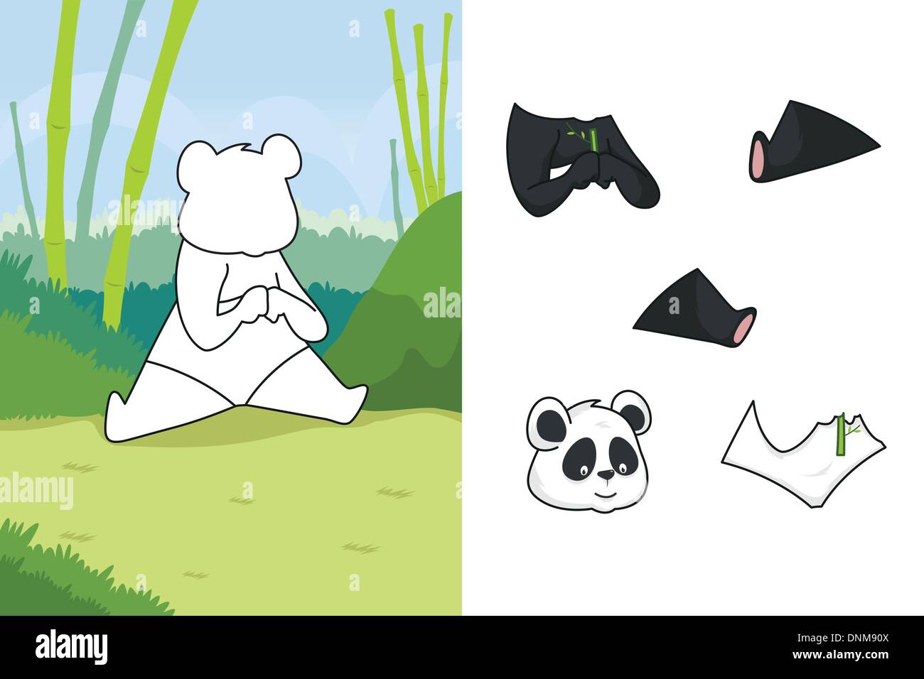 Un vecteur illustration de panda puzzle Illustration de Vecteur
