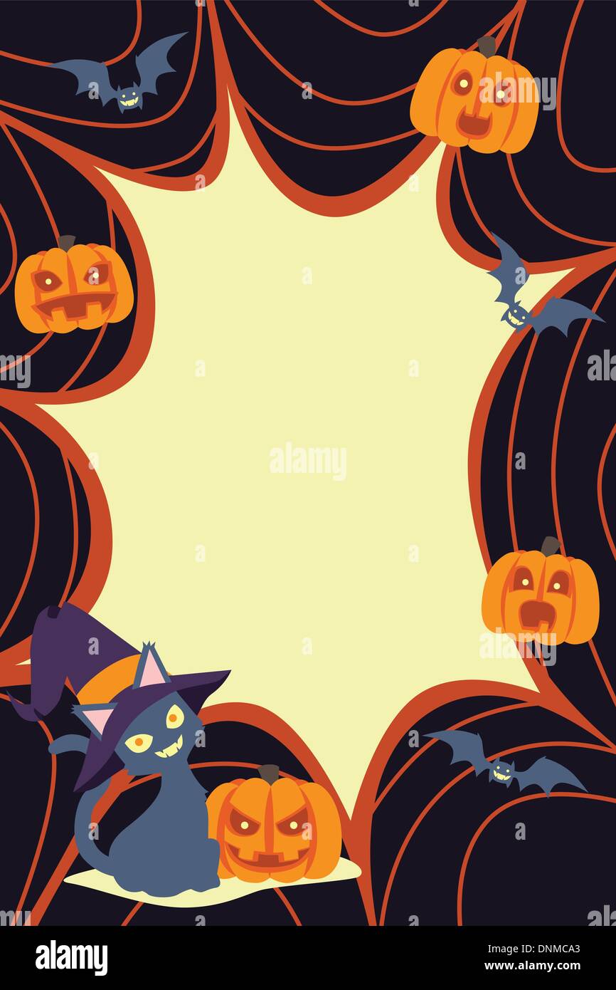 Un vecteur illustration de fond Halloween avec copyspace Illustration de Vecteur